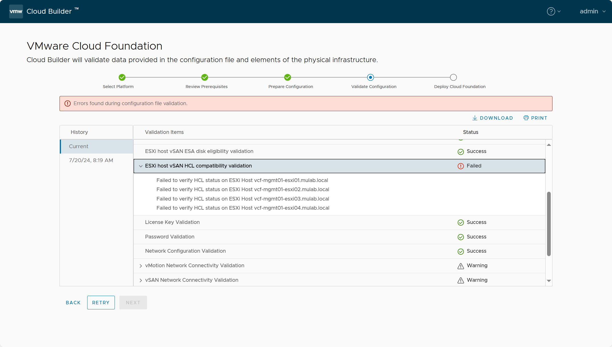 【VMware VCF】VMware Cloud Foundation Part 05：部署 SDDC 管理域。