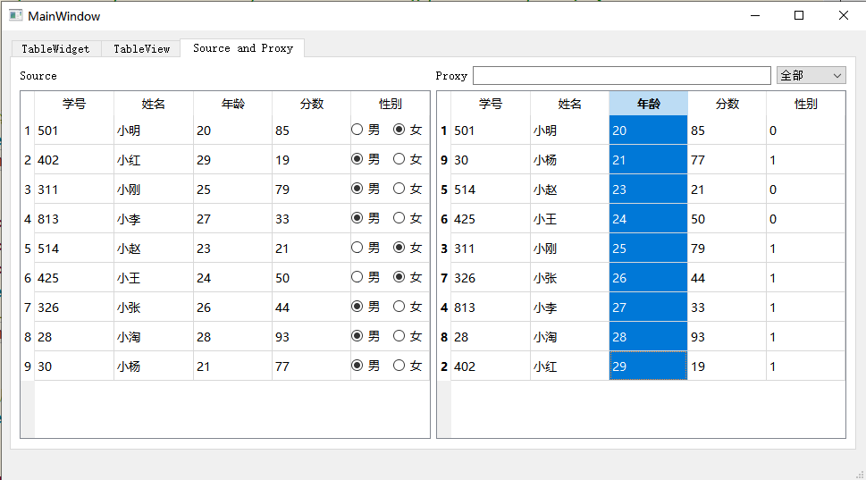 Qt表格入门