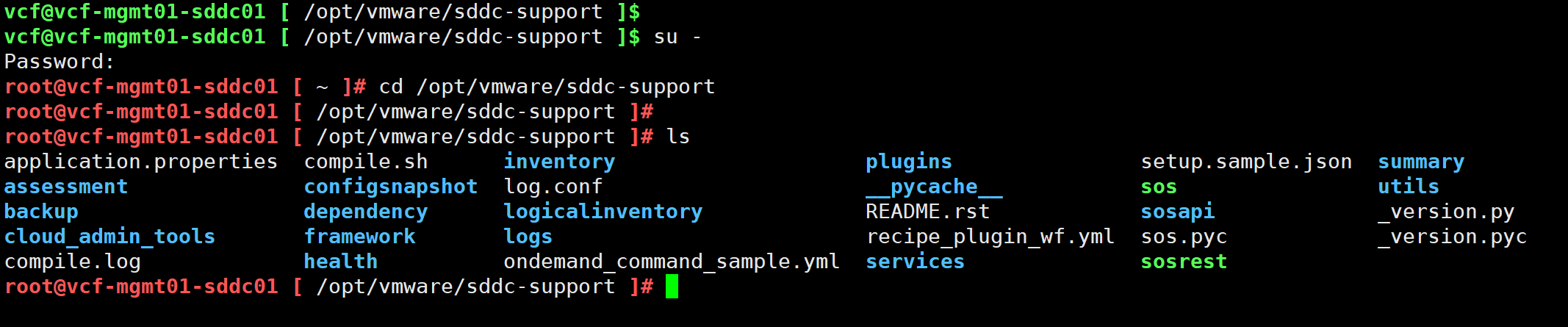 【VMware VCF】使用 SoS 实用程序检查 VCF 环境的运行状态以及收集相关组件的日志信息。