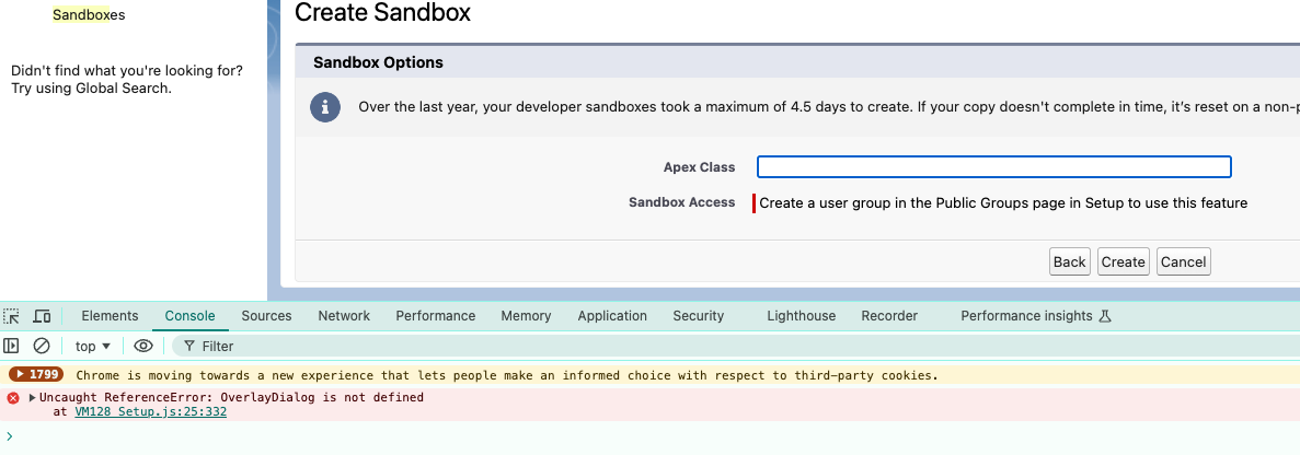 salesforce零基础学习（一百四十一）刷新dev sandbox需要强制group