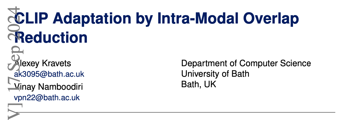 模态内重叠优化，简单有效的CLIP微调方法 | BMVC&#39;24 Oral