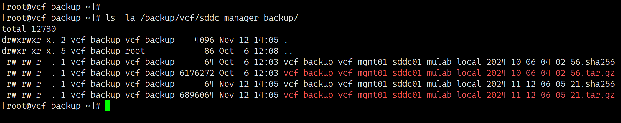 【VMware VCF】通过备份的配置文件还原 SDDC Manager 组件。