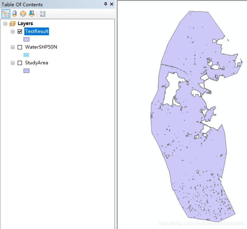 ArcGIS填补面图层的细小空白并删除主体部分外的零散部分