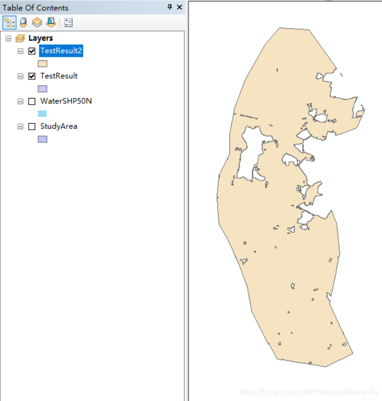 ArcGIS填补面图层的细小空白并删除主体部分外的零散部分