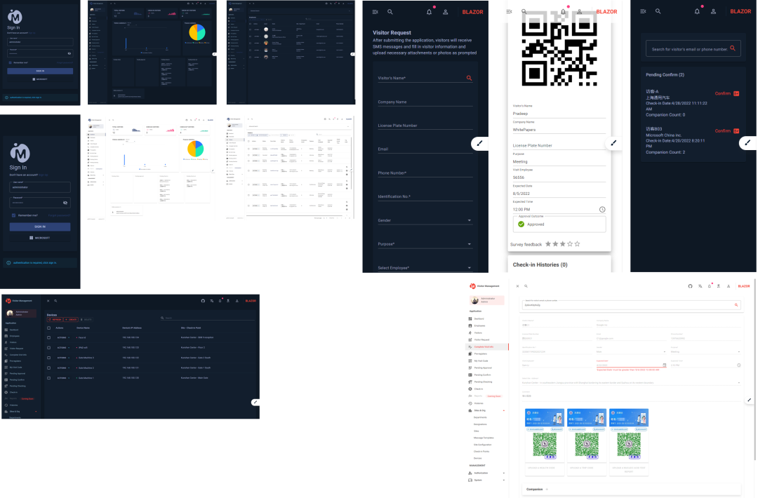 一款基于 .NET + Blazor 开发的智能访客管理系统