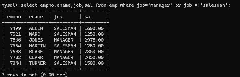 mysql学习