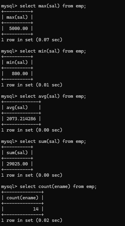 mysql学习