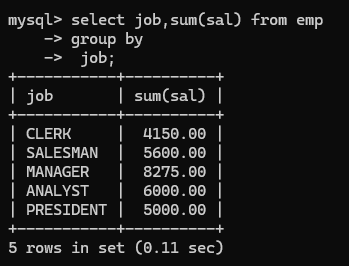 mysql学习