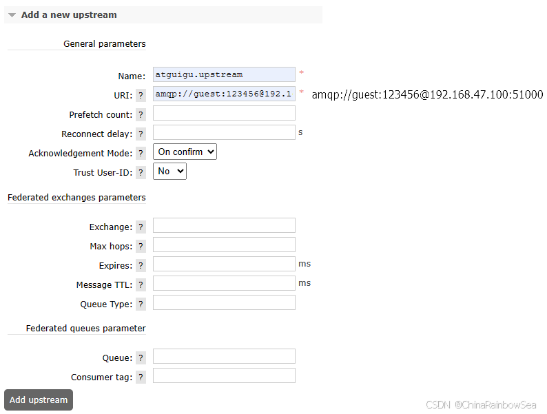 11. RabbitMQ 消息队列 Federation (Exchange 交换机和 Queue队列) + Shovel 同步的搭建配置