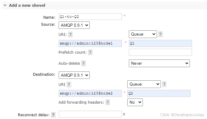 11. RabbitMQ 消息队列 Federation (Exchange 交换机和 Queue队列) + Shovel 同步的搭建配置