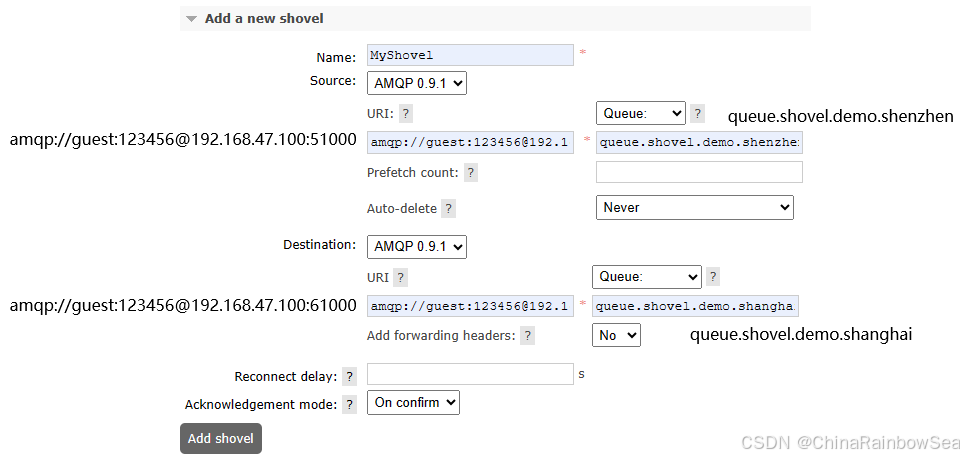 11. RabbitMQ 消息队列 Federation (Exchange 交换机和 Queue队列) + Shovel 同步的搭建配置
