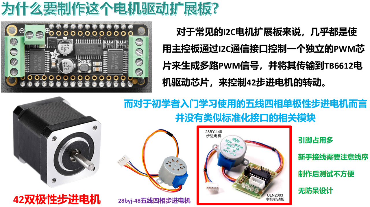 【电子DIY神器】通吃各种5线步进电机！I2C接口控制28BYJ-48五线四相步进电机